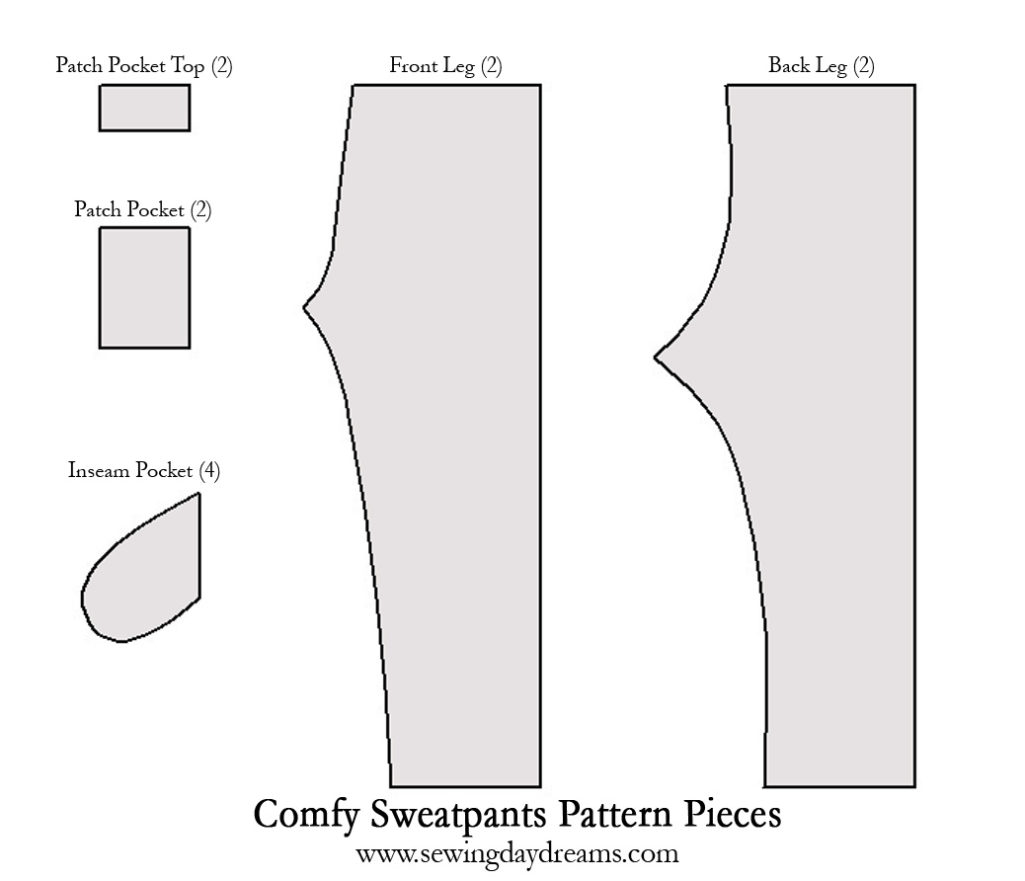 DIY SWEATPANTS with pockets & elastic waistband with drawstring