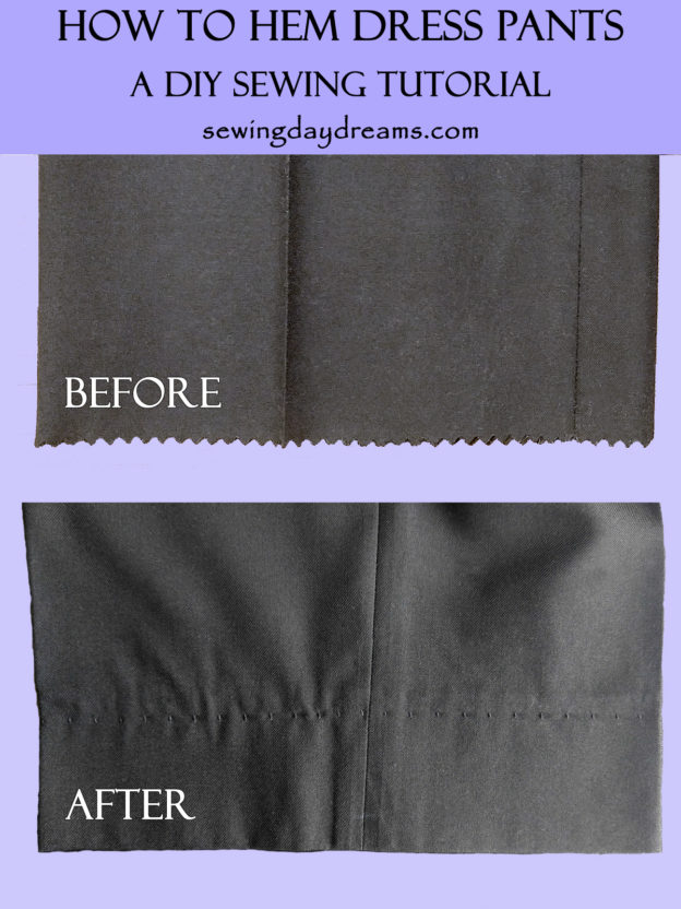 HOW TO FIX DRESS PANTS HEM, Blind Stitch