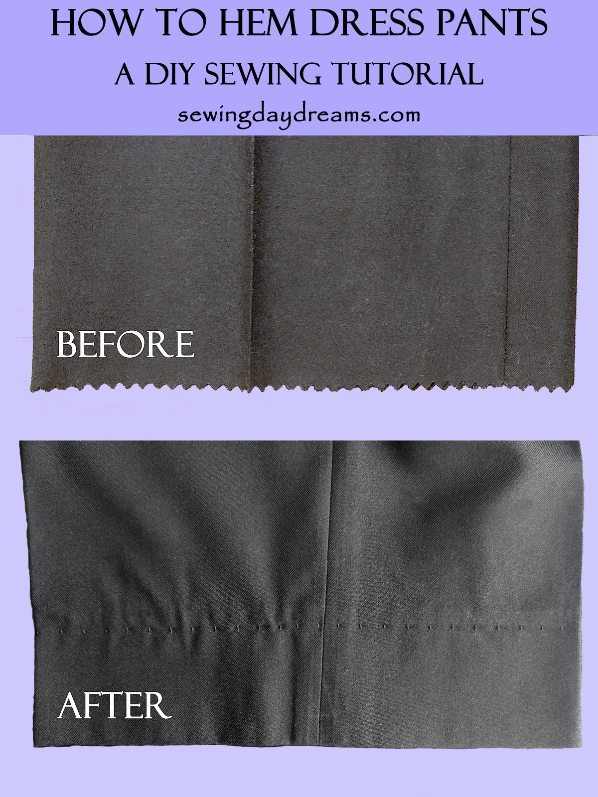 DIY - How Hem Dress Pants - A Tutorial | Sewing